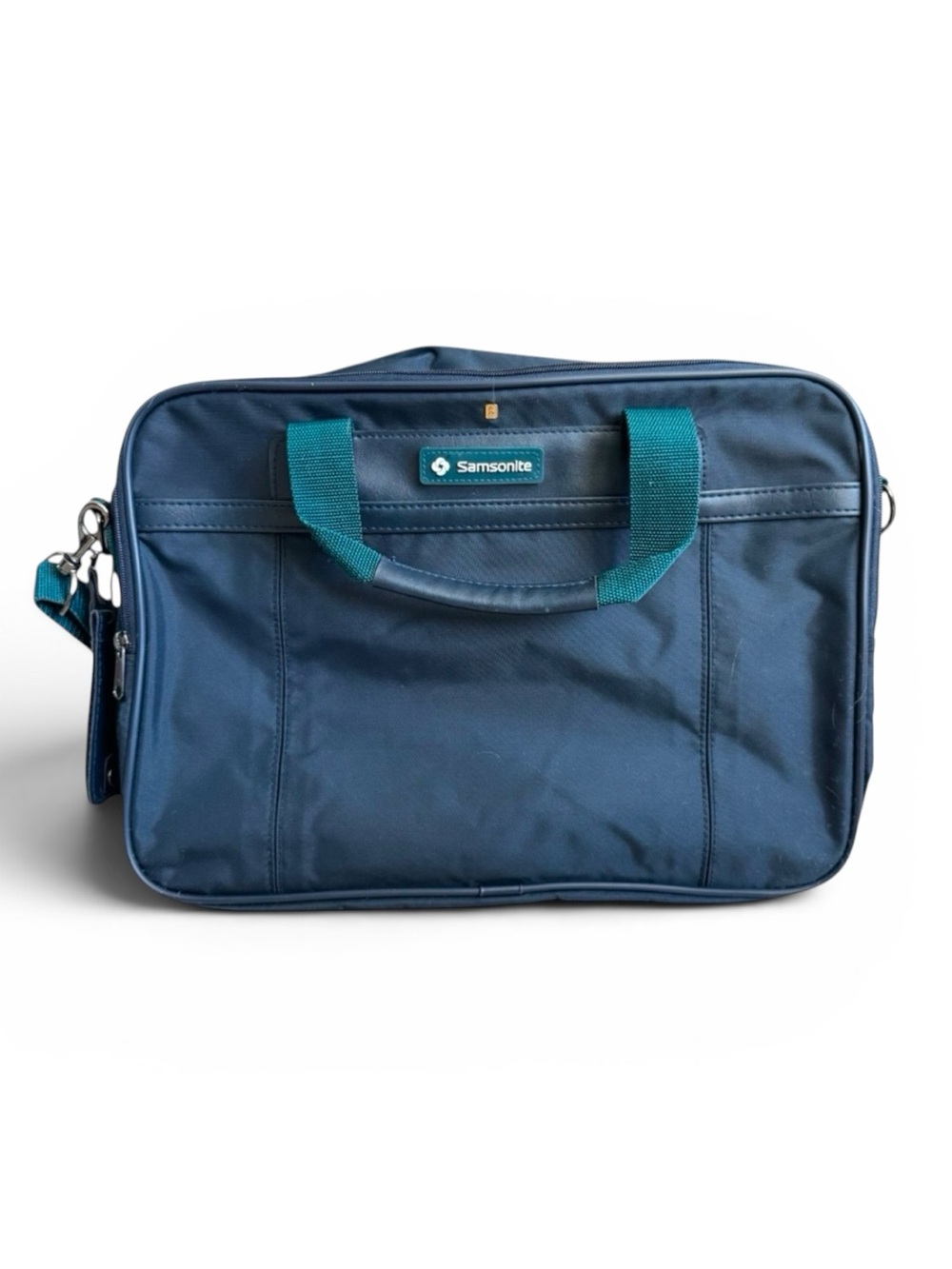 Samsonite Laptop Briefcase Travel Tech Bag Office Work Blue Nylon OS
